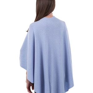 Lightweight Lambswool Drapped Poncho Shawl for Ladies, Irish Wool Ruana Wrap, Bridal Lambswool Shawl for Ladies image 7