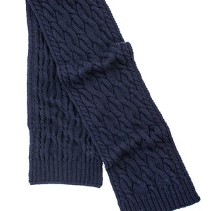 Aran Irish Wool Cable Knit Winter Scarf 100% Pure Merino Wool Shawl Super Soft, Warm, and Cozy Men Accessories Irish Aran Knitting image 2