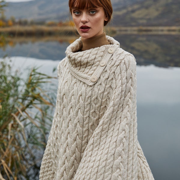 Cable Knit Poncho - Etsy