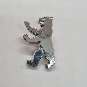 Berliner Bär Anstecknadel Souvenir mit Schmetterlingsverschluss, ein tolles Geschenk Silber