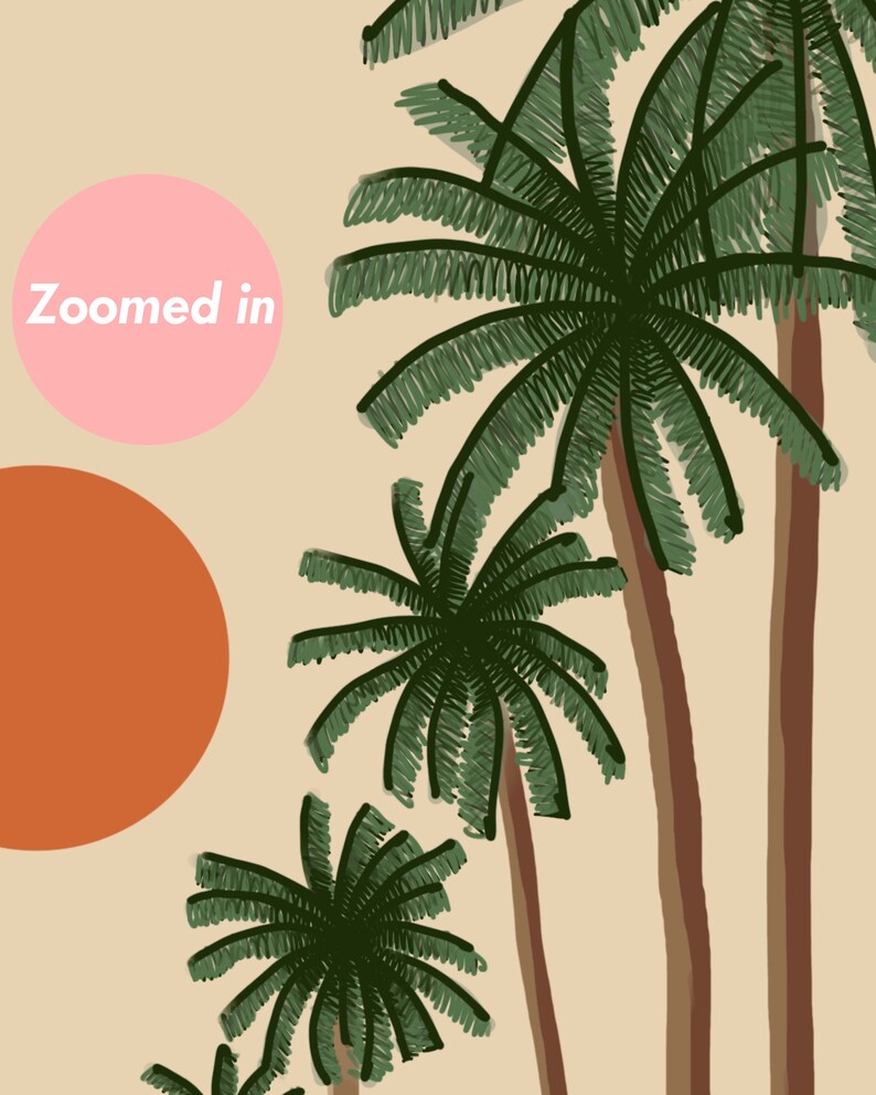 Boho Palm Trees Print Boho Wall Decor Boho Nursery Decor Etsy