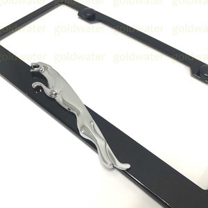License Plate Frame Black 3D Lexus Emblem - Stainless Steel Rust - Foto 4