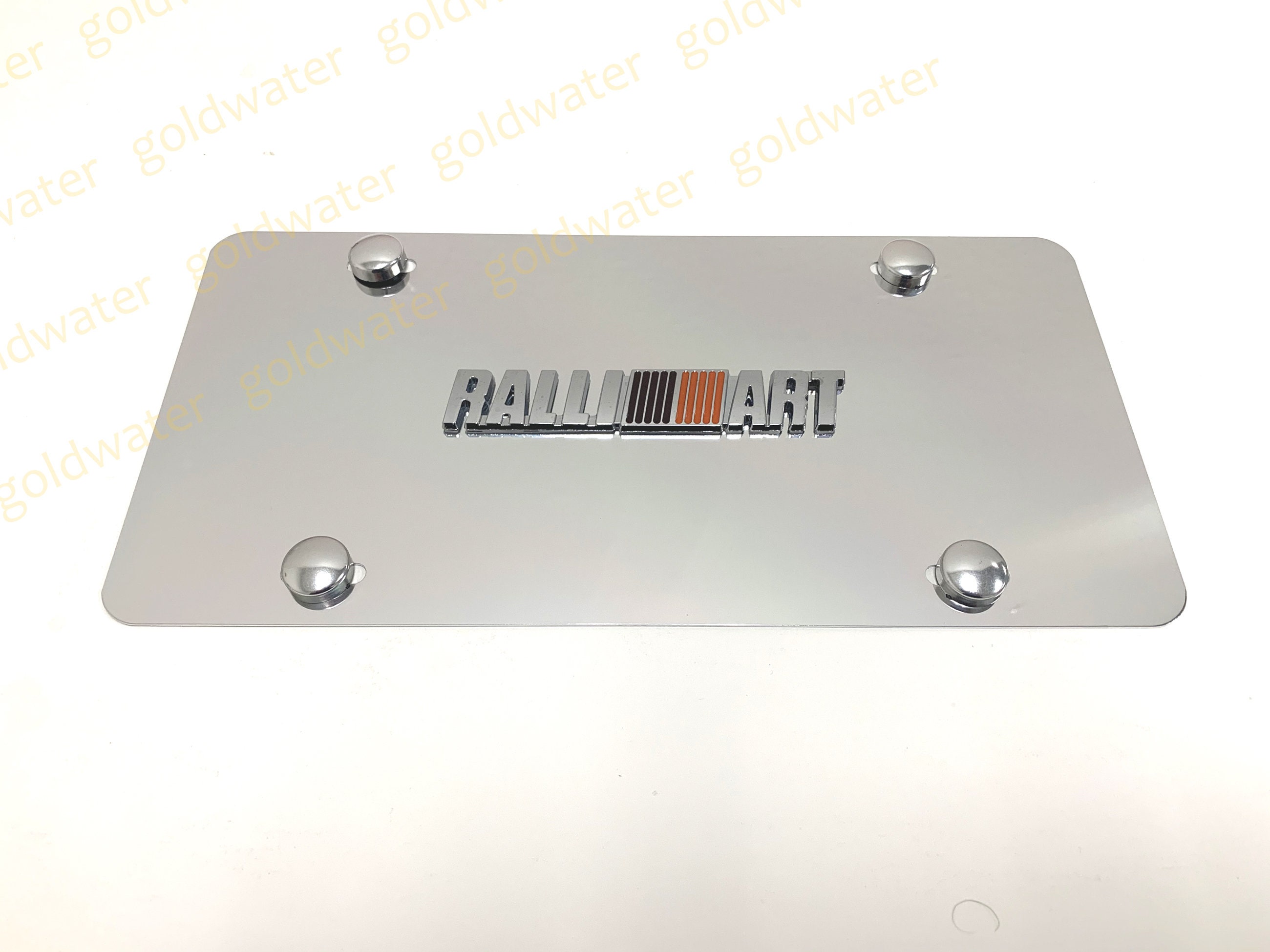 3D Ralliart Emblem Badge Silver Aluminum Chrome Mirrored Metal Vanity ...