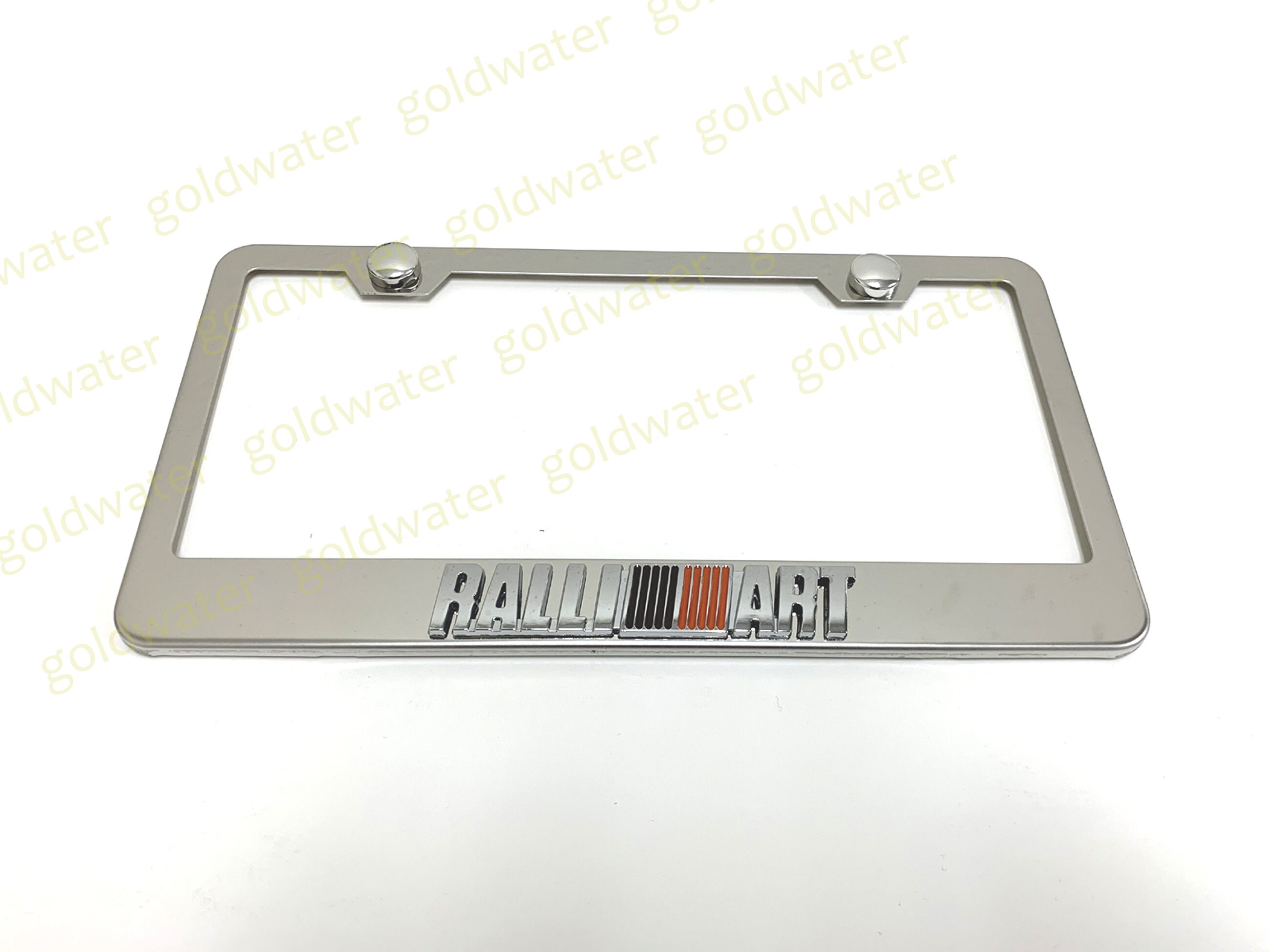 Mitsubishi 3D Emblem License Plate Frame - Stainless Steel Chrome, Rust Free + Screw Caps
