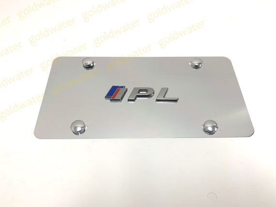IPL 3D Stainless Steel License Plate Frame – Rust-Free With Screw Caps