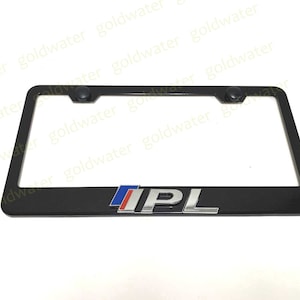 3D IPL Badge Emblem Black Powder Coated Metal Steel License Plate Frame Holder for Infiniti