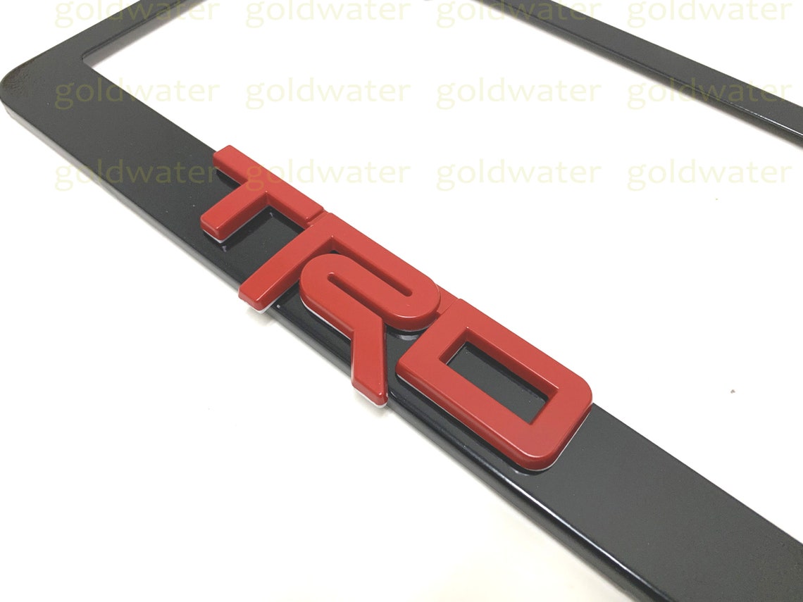 1) 3D TRDemblem Logo STAINLESS STEEL Chrome License Plate Frame Holder