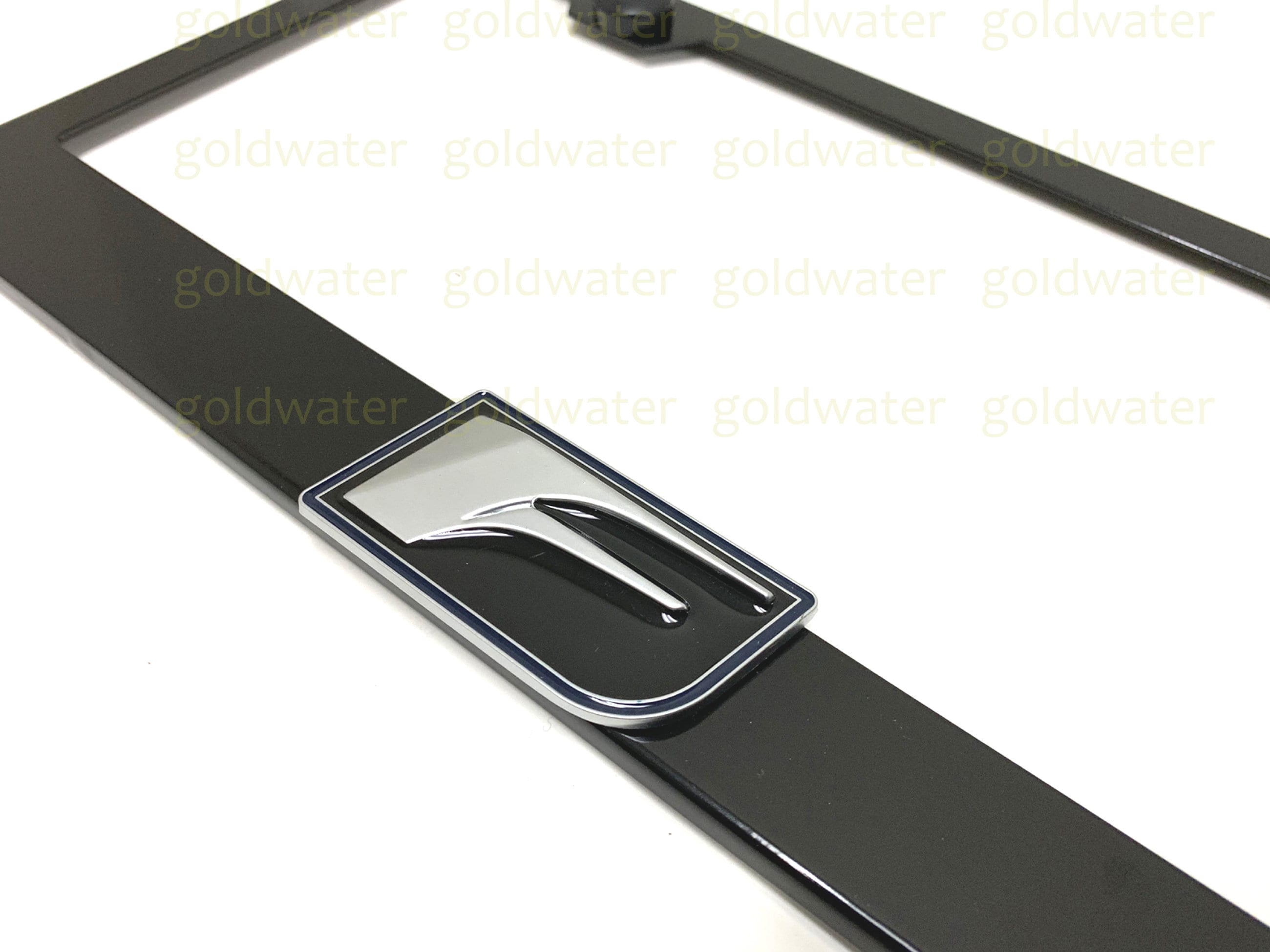 3D F Logo F Sport Emblem Black Powder Coated Metal Steel License Plate Frame Holder for Lexus (BLK)