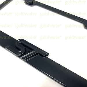 3D Black ST Emblem Black Powder Coated Metal Steel License Plate Frame Holder For Explorer, Edge, Focus, Fiesta