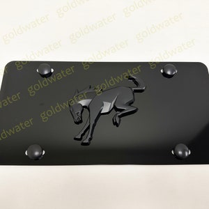 3D (Black) Bronco Emblem Badge Black Aluminum Metal Vanity License Plate Tag