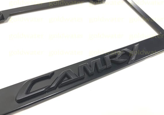 thumbnail interactive-video image 1 of Black Stainless Steel License Plate Frame | 3D RAM Lettering | 2x Holders Set 1 of 3
