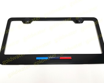 GMC Sierra logo carbon black stainless steel vanity license plate tag