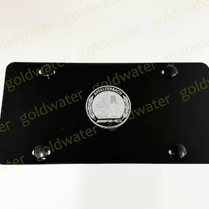 3D (Black) Affalterbach AMG Symbol Emblem Badge Black Aluminum Metal Vanity Front License Plate Tag