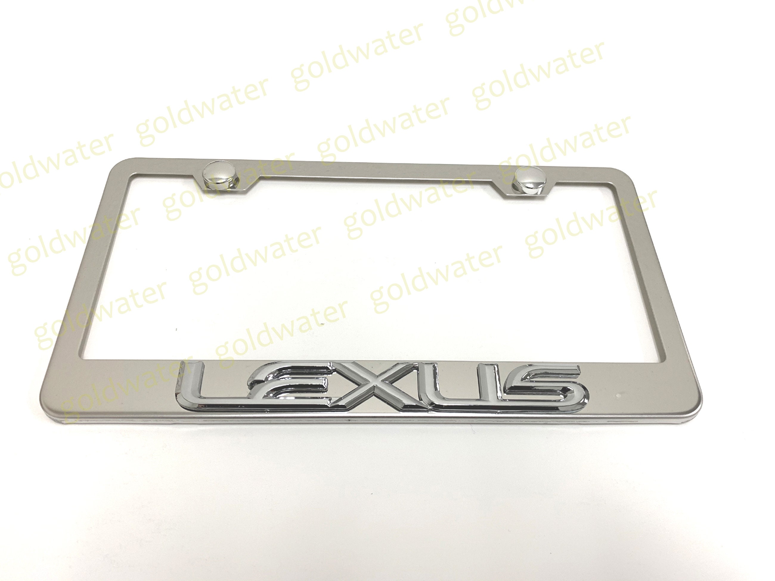 3D LEXUS Badge Emblem Stainless Steel Chrome Metal License Plate Frame Holder
