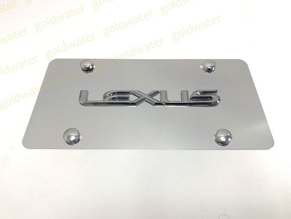 thumbnail image 2 of 3D Lexus Stainless Steel License Plate Frame – Rust-Free – Silver 2 of 3