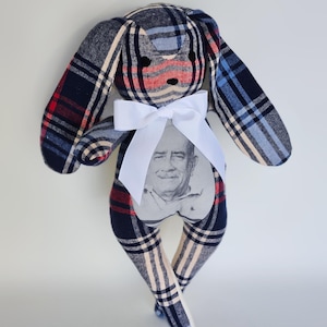 In Memory of loved ones Melody Memory Bear, Keepsake Teddy, Stuffed Teddy Keepsake, Keepsake Bear with loved ones clothing, Simple style