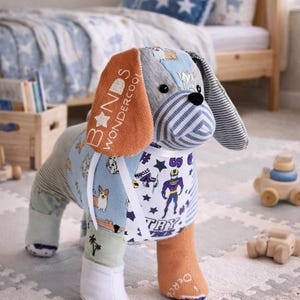 Memory Teddy Bear from Baby Clothes, Keepsake Plush from Loved Ones Clothing