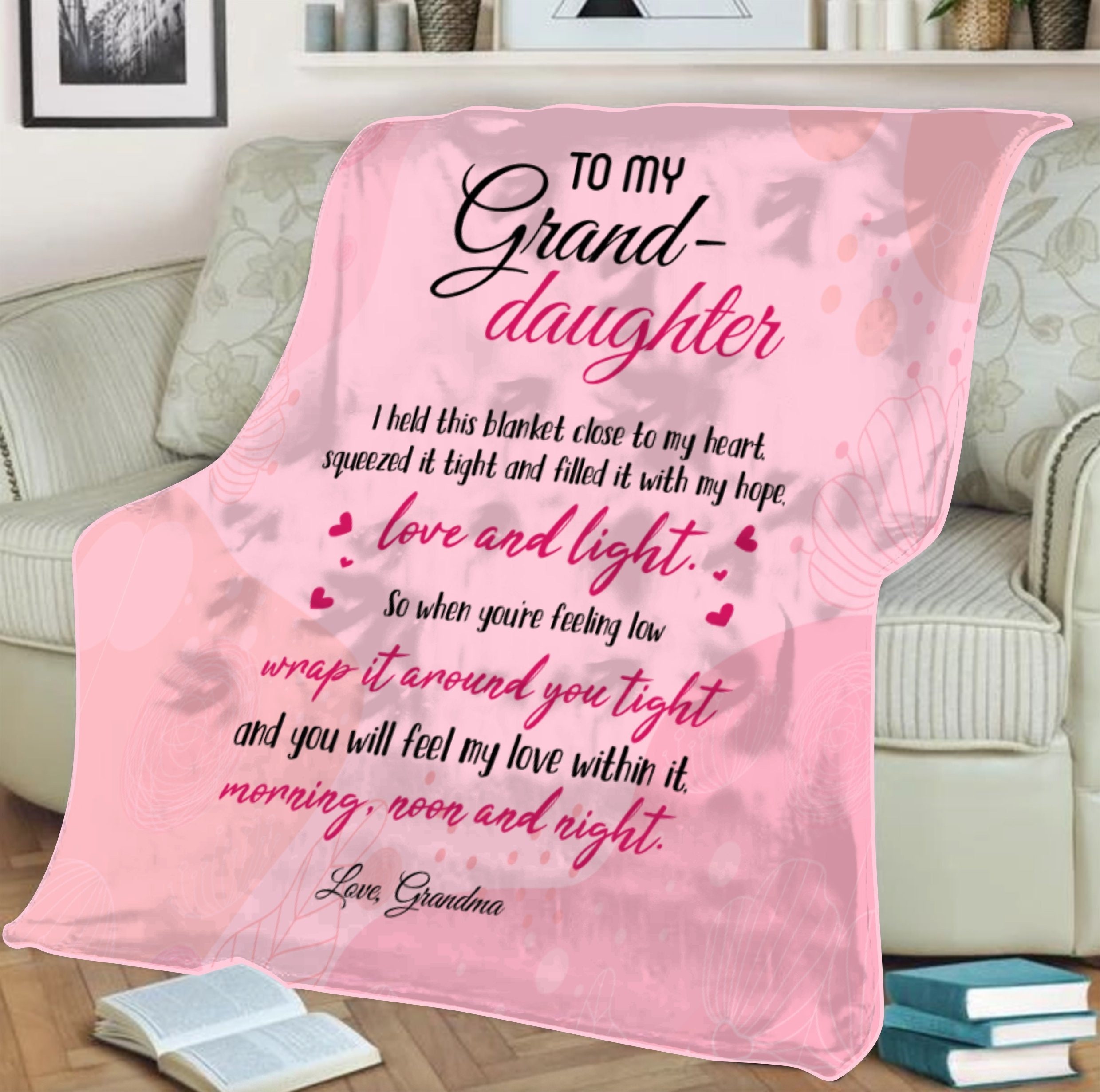 Granddaughter Blanket Gift Gift for Granddaughter Etsy