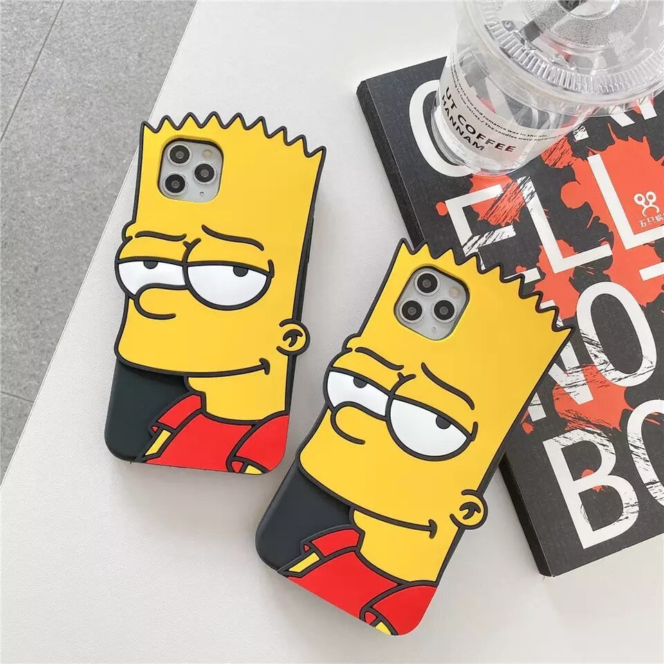 Simpsons Iphone Case Bart Simpson Phone Case The Simpsons Etsy
