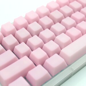 POM keycap Pink keycap Transparent keycap set keyboard keycap pom keycap jelly keycap