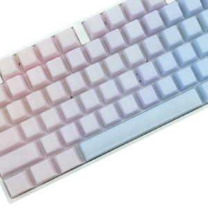 POM Keycap Jelly Keycap Jelly POM Keycaps Side Legends (114 Keycap Set) Rainbow Keycaps blue pom keycap pom Blank keycaps