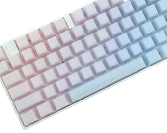 POM Keycap Jelly Keycap Jelly POM Keycaps Side Legends (114 Keycap Set) Rainbow Keycaps blue pom keycap pom Blank keycaps