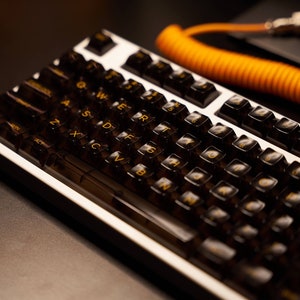 Black Clear keycap Backlight keycap Transparent keycap Mechanical keyboard keycap Keycap set White keycap