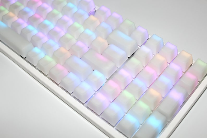 POM keycap White keycap Transparent keycap set keyboard keycap pom keycap jelly keycap
