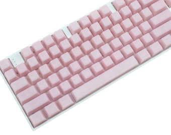 POM Jelly Keycaps Pink Keycaps Top Legends (114 Keycap Set) Keyboard keycap Pink Pom Keycap Pink Jelly keycap