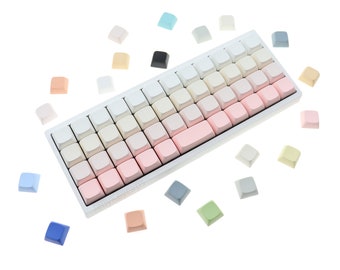 Juego de teclas Planck personalizadas: teclas PBT en blanco de XDA