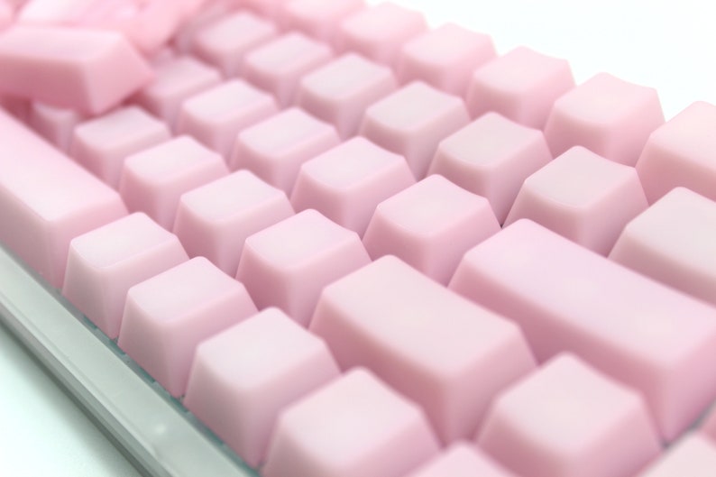 POM keycap Pink keycap Transparent keycap set keyboard keycap pom keycap jelly keycap
