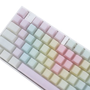 Jelly POM Keycaps Rainbow keycaps Side Legends (114 Keycap Set) Keyboard keycap pom keycap jelly keycap