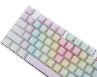 Jelly POM Keycaps Rainbow keycaps Side Legends (114 Keycap Set) Keyboard keycap pom keycap jelly keycap