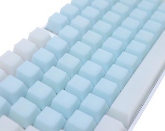 POM Jelly Keycaps POM Jelly White Blue Keycaps POM Jelly Blue Keycaps Backlit keycaps Jelly keycap Translucent keycap