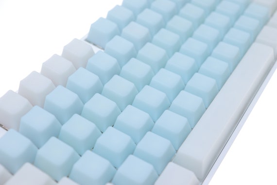 POM Jelly Keycaps POM Jelly White Blue Keycaps POM Jelly Blue Keycaps Backlit keycaps Jelly keycap Translucent keycap