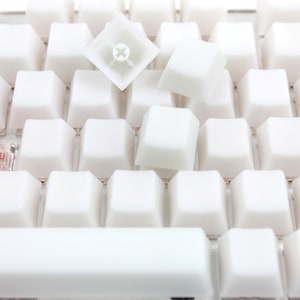POM keycap White keycap Transparent keycap set keyboard keycap pom keycap jelly keycap