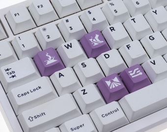 VALORANT Keycap Set: Neon Skill PBT Keycaps for Wooting Keyboards
