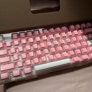Peach Blossom Keycaps Cherry keycaps pink keycaps ABS keycap 173 key keycap set