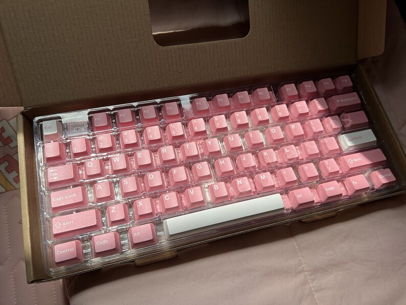 Peach Blossom Keycaps Cherry keycaps pink keycaps ABS keycap 173 key keycap set