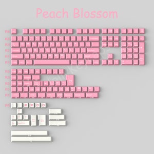 Peach Blossom Keycaps Cherry keycaps pink keycaps ABS keycap 173 key keycap set