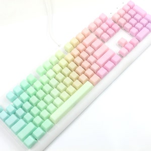 POM Keycaps Jelly Keycaps Jelly POM Keycaps Rainbow Keycaps keyboard keycap Valentine&#39;s Gifts