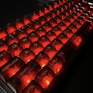 Black Clear keycap Backlight keycap Transparent keycap Mechanical keyboard keycap Keycap set White keycap