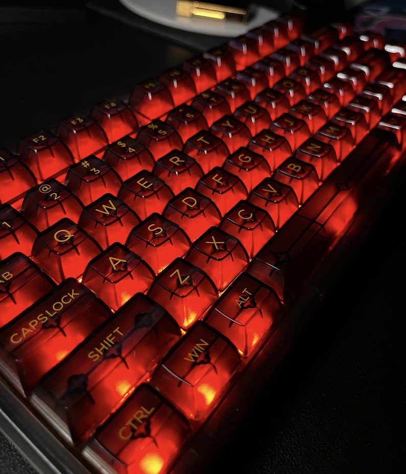 Black Clear keycap Backlight keycap Transparent keycap Mechanical keyboard keycap Keycap set White keycap