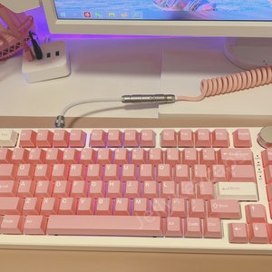 Peach Blossom Keycaps Cherry keycaps pink keycaps ABS keycap 173 key keycap set