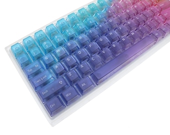 Rainbow Clear Keycaps 115 Key PC Keycaps Cherry Profile