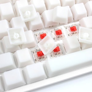 POM keycap White keycap Transparent keycap set keyboard keycap pom keycap jelly keycap