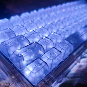 Clear keycap Backlight keycap Transparent keycap Mechanical keyboard keycap Keycap set White keycap
