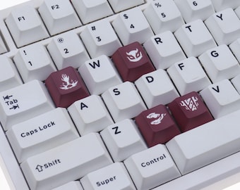 VALORANT Fade Skill Keycap Set: PBT Keycaps for Wooting Keyboards (Q/E/X/C)