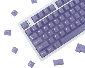Purple Matte Keycaps Set | 132 Keys | PC Material | Backlit Compatible | Mechanical Keyboard Keycaps