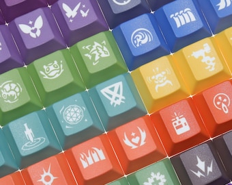VALORANT Agent Skill Keycap Set: PBT Keycaps for Mechanical Keyboards